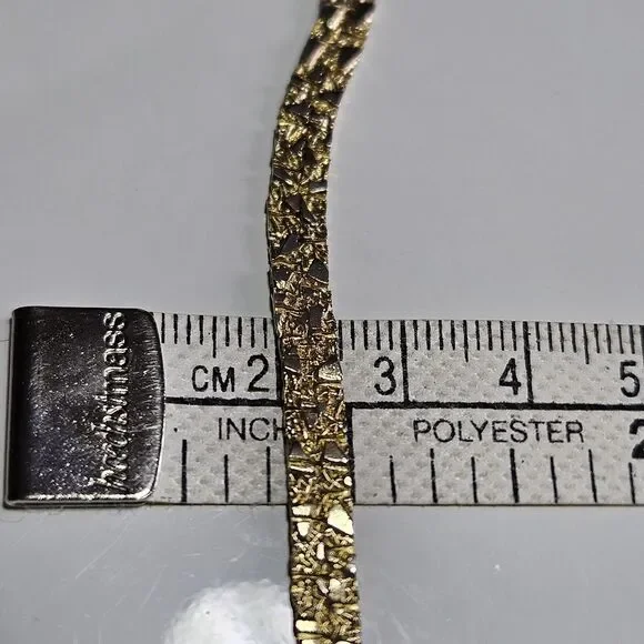 Vintage Trifari Gold Tone Thick Chunky Necklace 24" - Picture 10 of 15